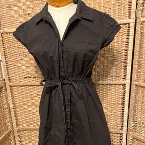 Fit and flare shirtwaist dress Cotton blend